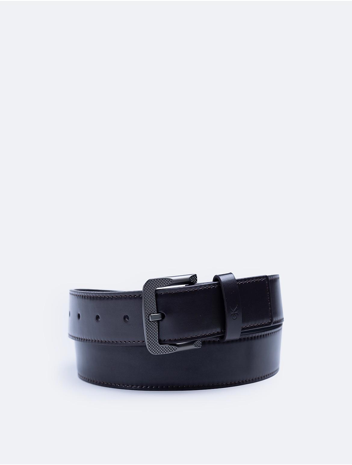 Calvin Klein Mens Textured Harness Buckle Belt - Blue - L Product Image