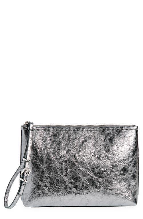 Womens Voyou Pouch in Laminated Leather Product Image