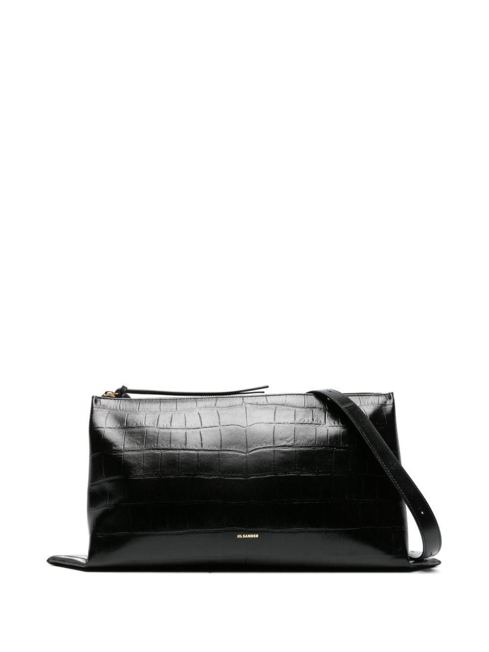 JIL SANDER Mittelgrosse Empire Schultertasche In Black Product Image