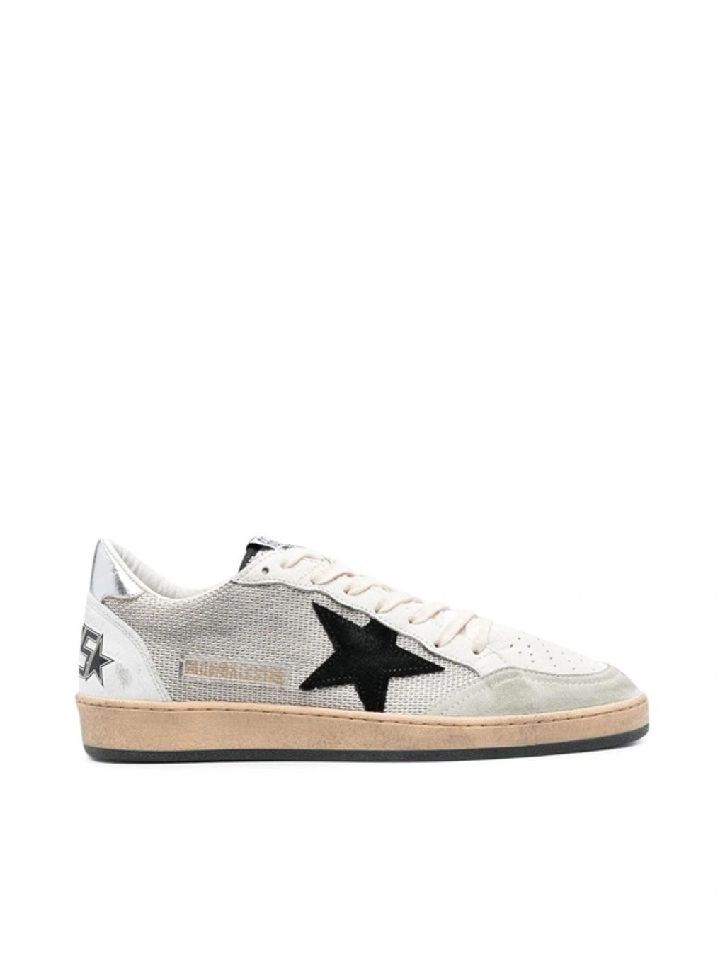 GOLDEN GOOSE Ball-star Low-top Sneakers In Metallic Product Image