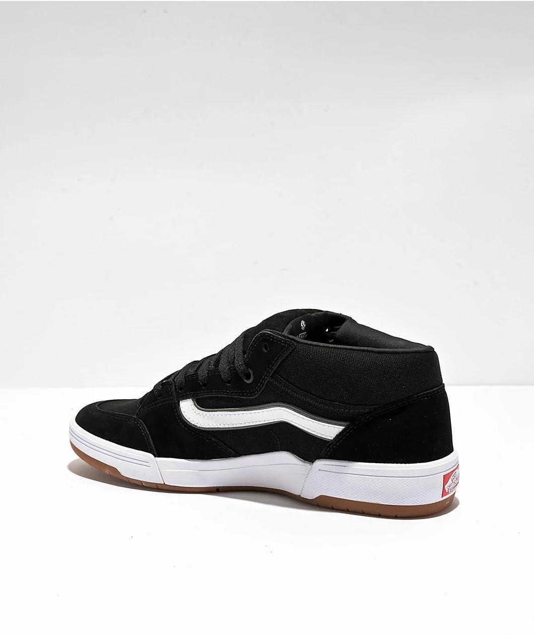 Vans Skate Zahba Mid Black & White Skate Shoes  Product Image