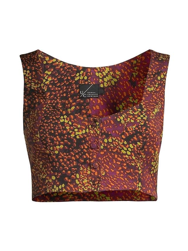 Womens Printed Cropped Top Product Image