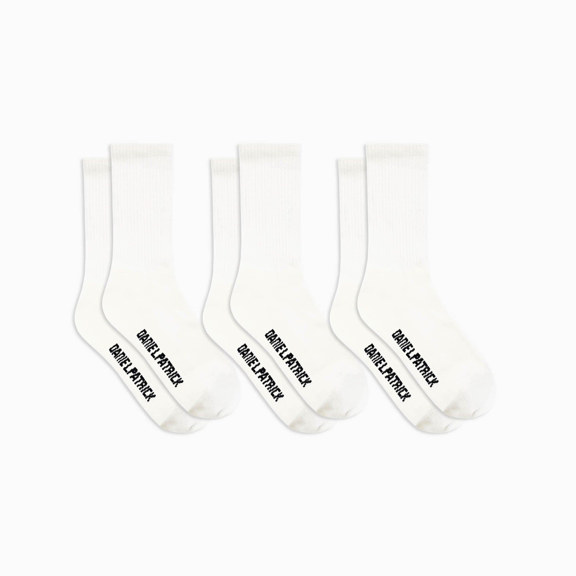 3 pack standard socks / cream + black Product Image