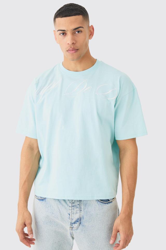 Oversized Boxy Embroidered T-shirt | boohooMAN USA Product Image