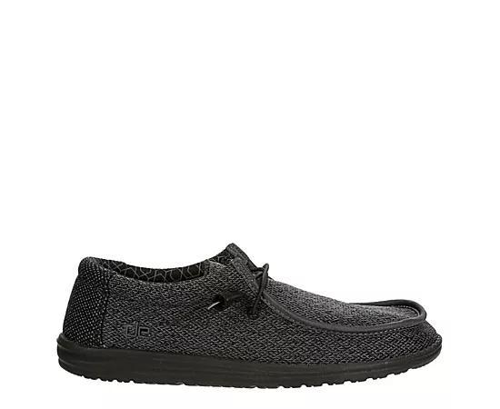 HEYDUDE Mens HEYDUDE Wally Sox - Mens Shoes Black/Black Product Image