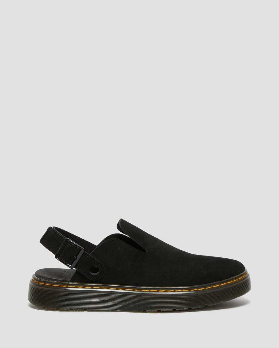 Dr. Martens Womens Carlson Suede Buckle Strap Clogs Product Image