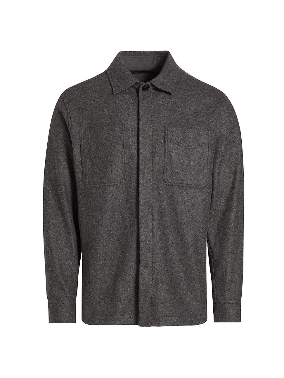 Mens Cashmere Jersey Shirt Jacket Product Image