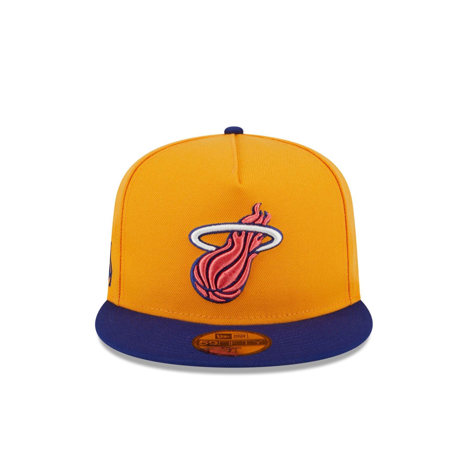 Miami Heat Gold 59FIFTY A-Frame Fitted Hat Male Product Image