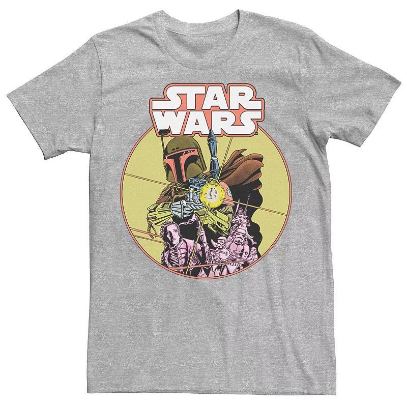 Mens Star Wars Boba And Gang Tee Athletic Grey Product Image