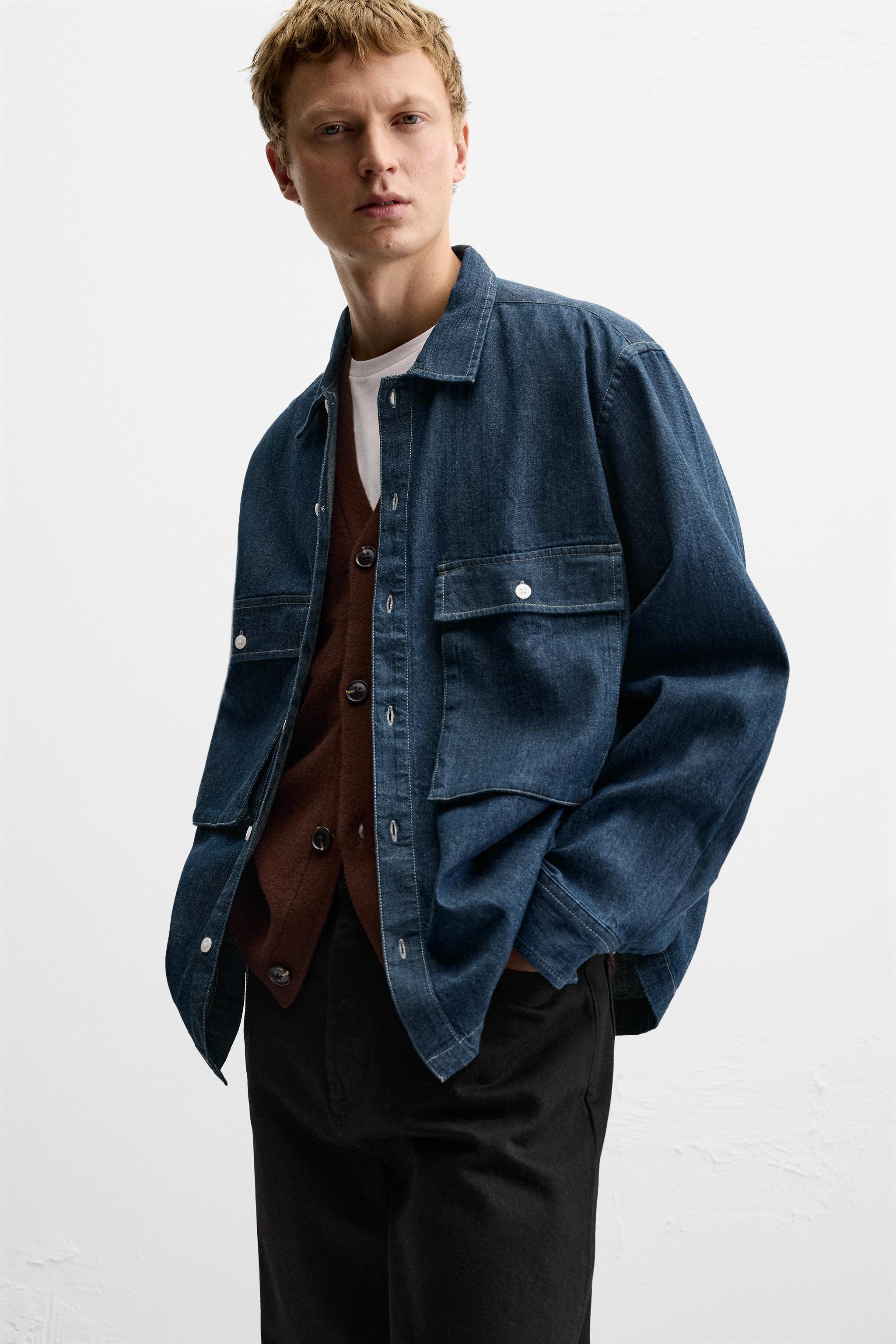 DENIM SHIRT WITH POCKETS Product Image