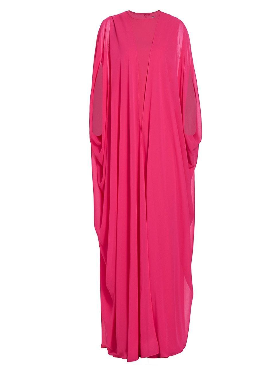 Womens Crepe Chiffon Overlay Cape Gown Product Image