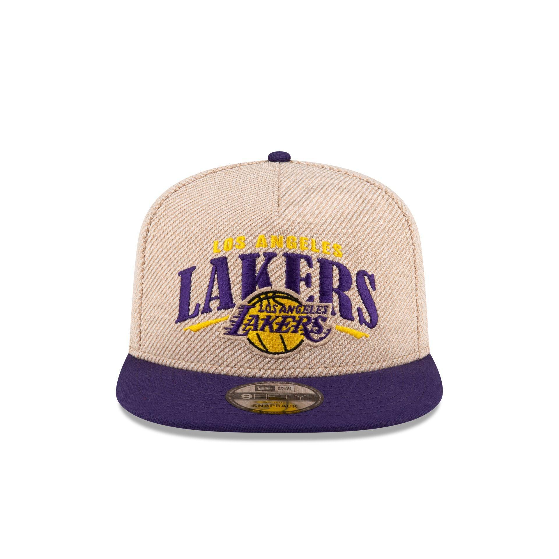 Los Angeles Lakers Terry Heather 9FIFTY A-Frame Snapback Hat Male Product Image