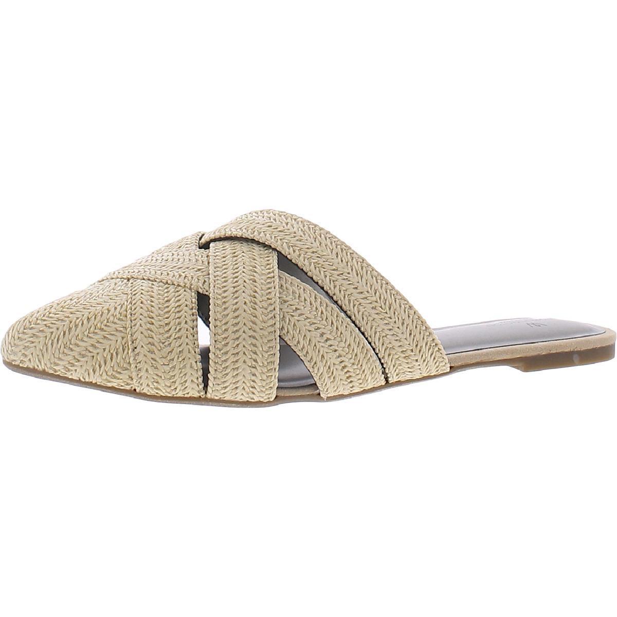 Worthington Womens Cadet Woven Pointed Toe Mules Product Image