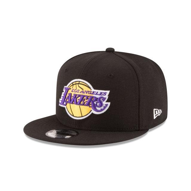 Los Angeles Lakers Black 9FIFTY Snapback Hat Male Product Image