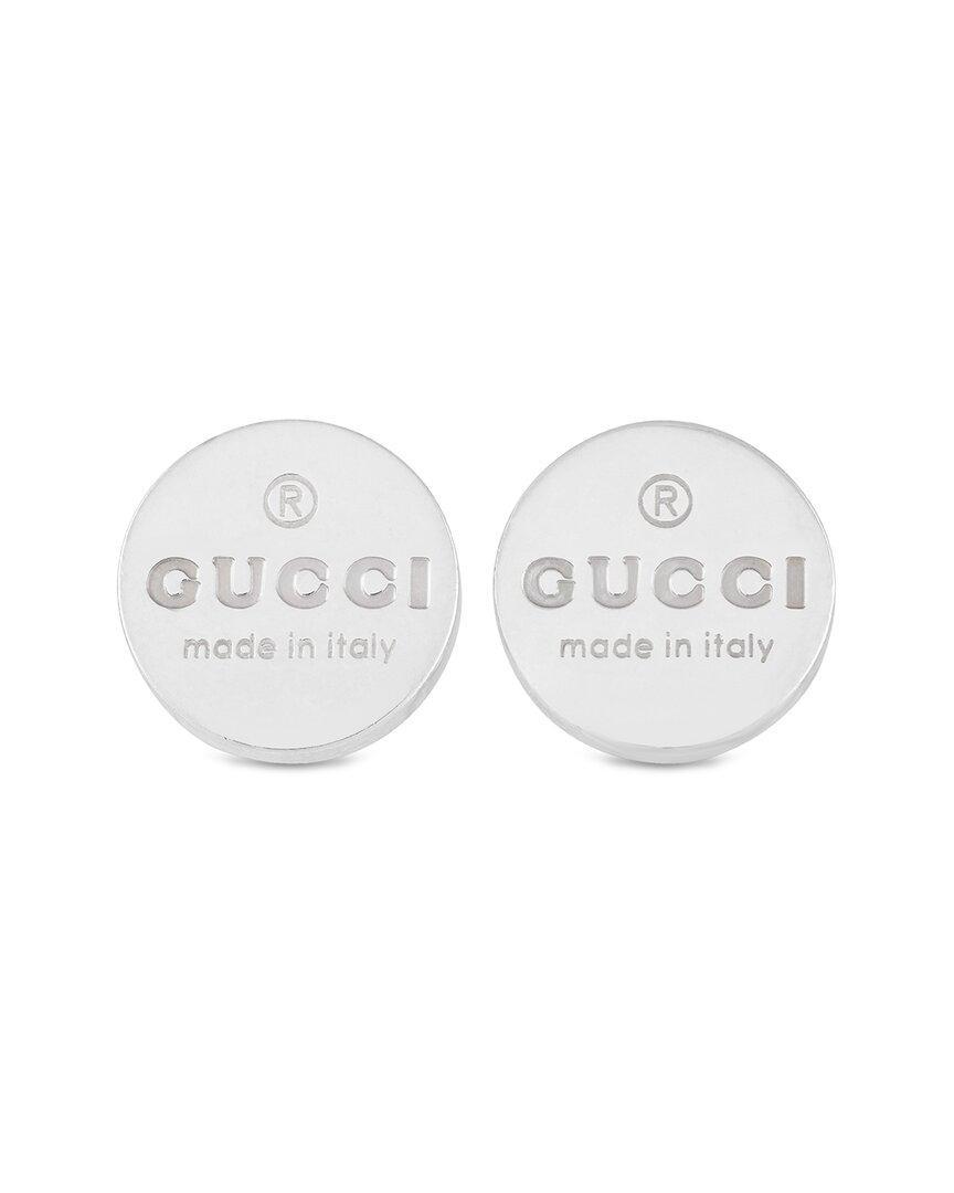 Silver Trademark Studs In Metallic Product Image