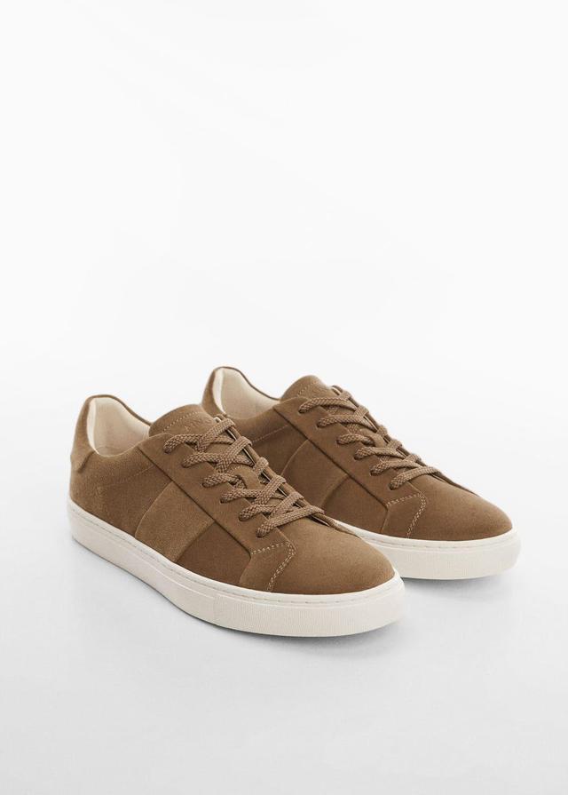 MANGO MAN - Laces suede sneaker medium brownMen Product Image