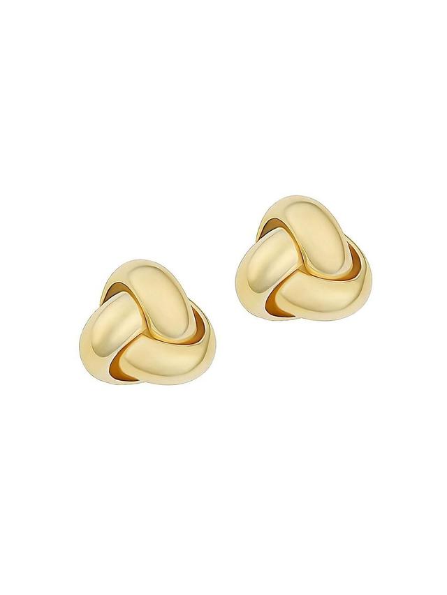 Womens 14K Yellow Solid Gold Forget Me Knot Studs Product Image