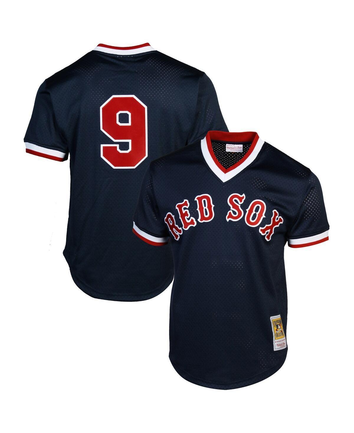 Mitchell & Ness Ted Williams Boston Red Sox 1990 Authentic Cooperstown Collection Batting Practice Jersey Blue, Mens Product Image