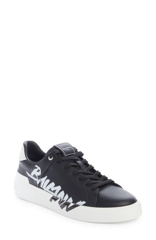 Balmain B Court Logo Print Low Top Sneaker Product Image