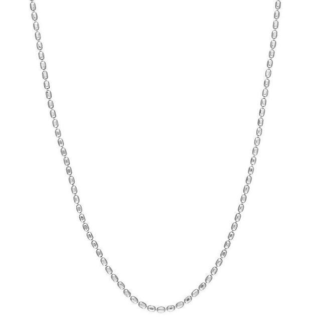 Stella Grace Sterling Silver Oval Ball Chain Necklace, Womens Product Image