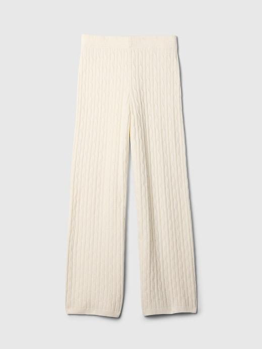 CashSoft Cable-Knit Sweater Pants Product Image