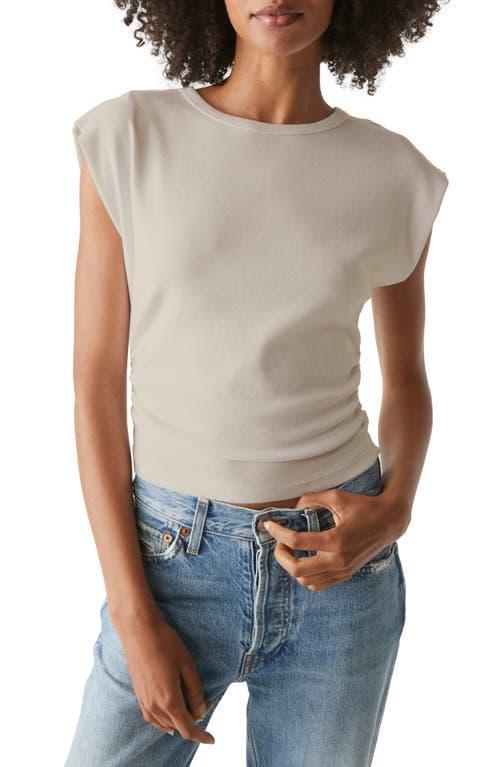 Michael Stars Joni Crew Neck Power Shoulder Top Women's Clothing Product Image