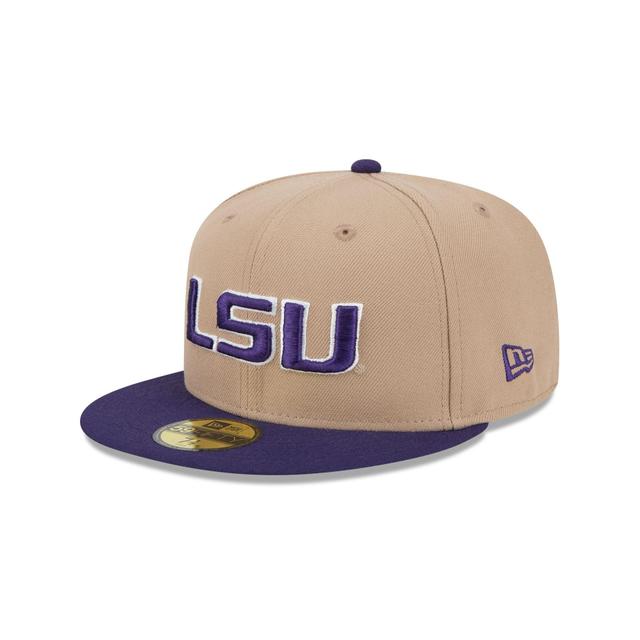 LSU Tigers Camel 59FIFTY Fitted Hat Male Product Image