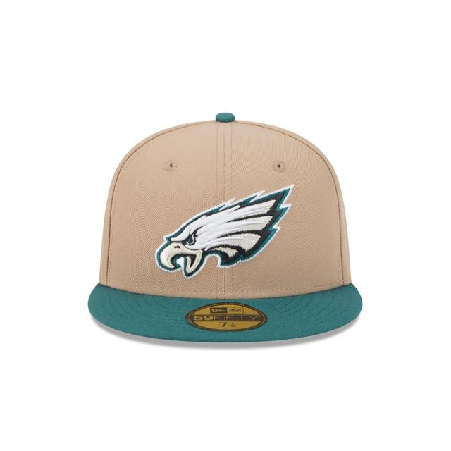 Philadelphia Eagles Camel 59FIFTY Fitted Hat Male Product Image