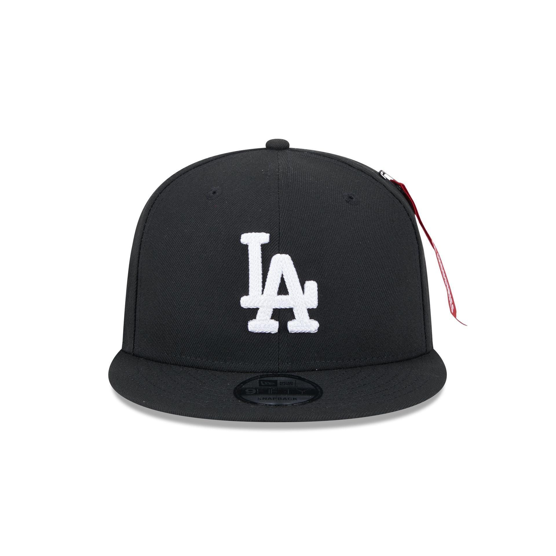 Alpha Industries x Los Angeles Dodgers Black 9FIFTY Snapback Hat Male Product Image