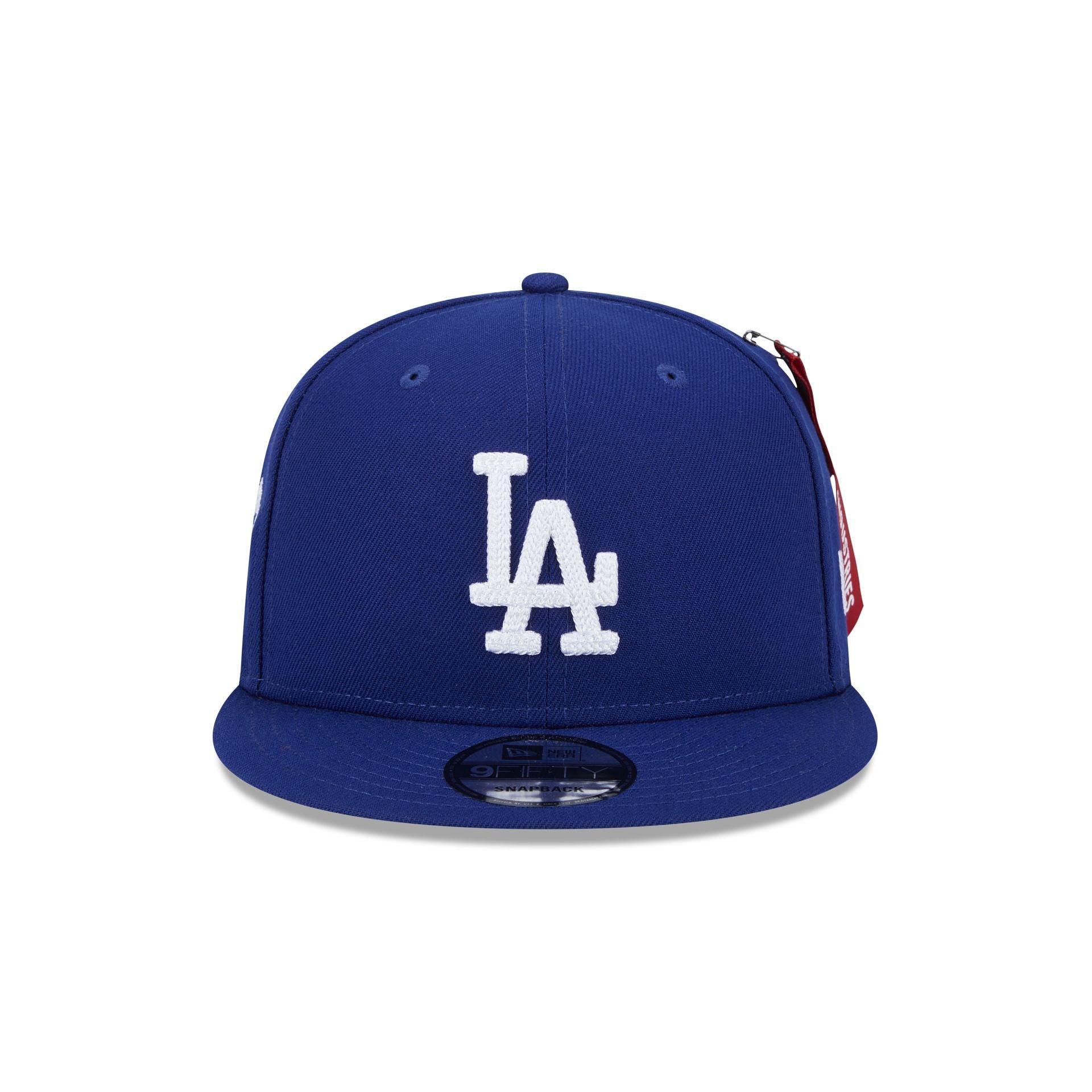 Alpha Industries x Los Angeles Dodgers Blue 9FIFTY Snapback Hat Male Product Image