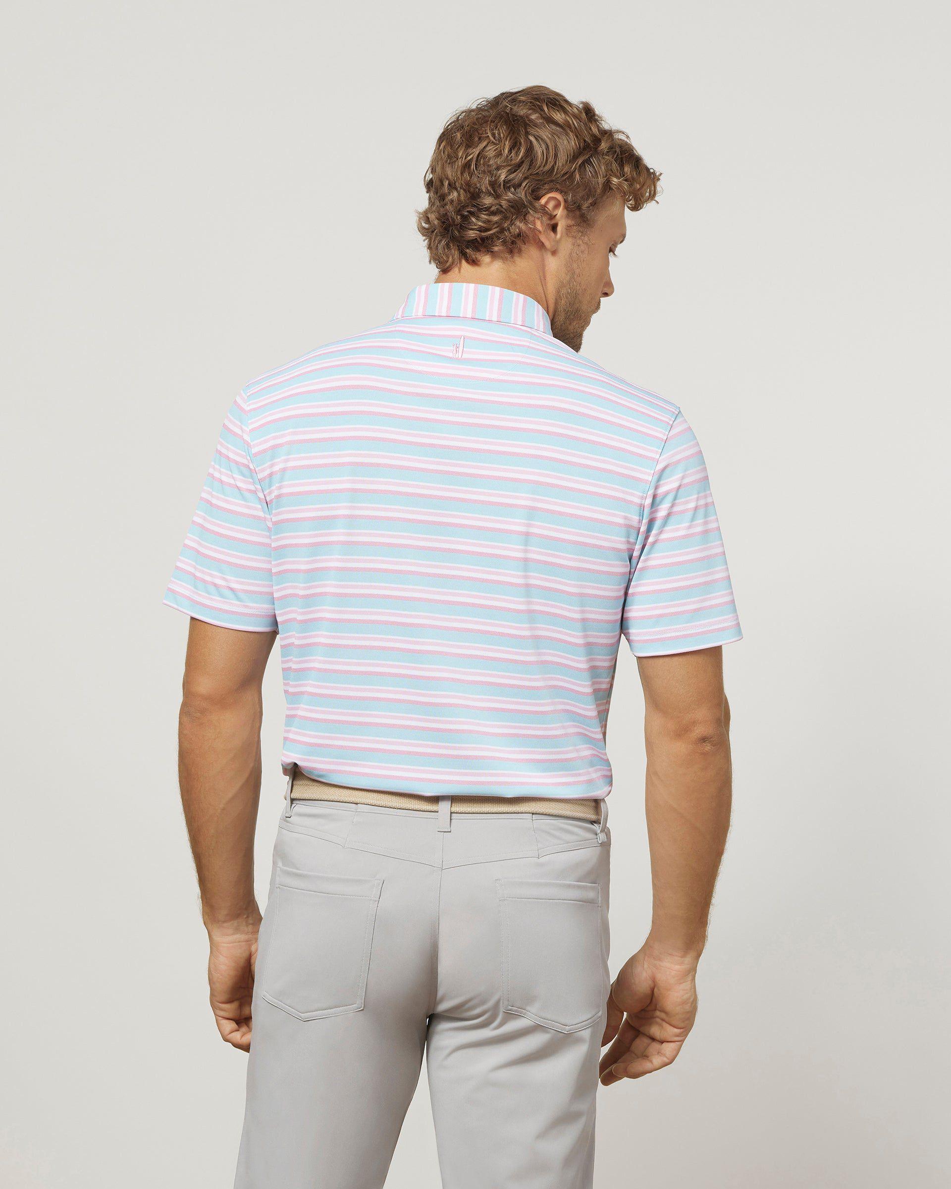 johnnie-O Fez Striped Mesh Performance Polo Product Image