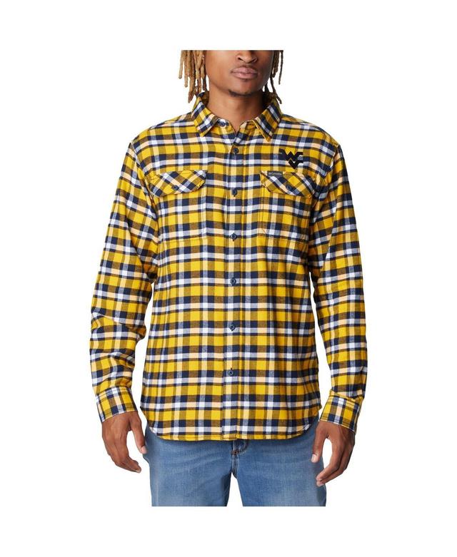 Columbia West Virginia Mountaineers Flare Gun Flannel Long Sleeve Shirt, Mens Product Image