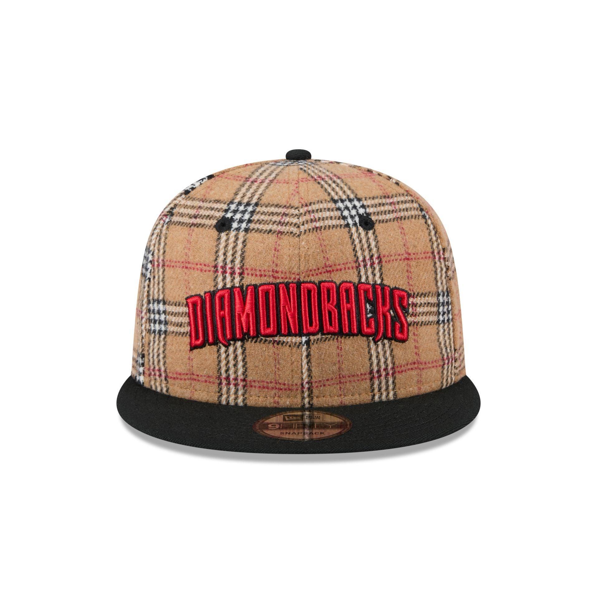 Arizona Diamondbacks Tan Tartan 9FIFTY Snapback Hat Male Product Image