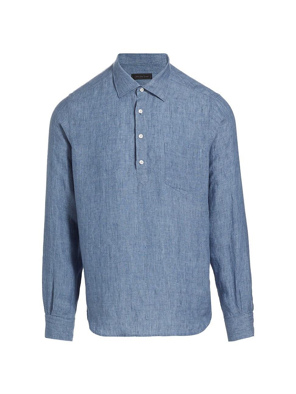 Mens COLLECTION Linen Pop Over Shirt Product Image