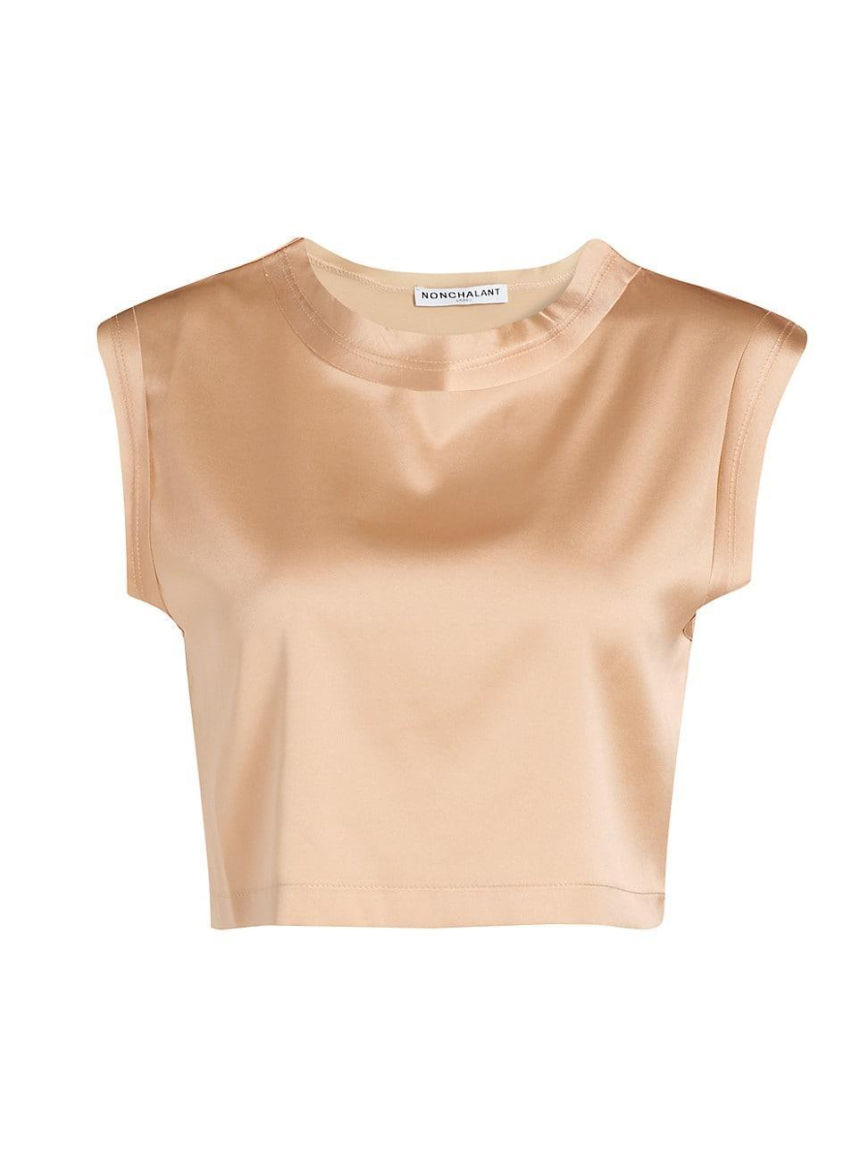 Womens Mel Silk Crop T-Shirt product image