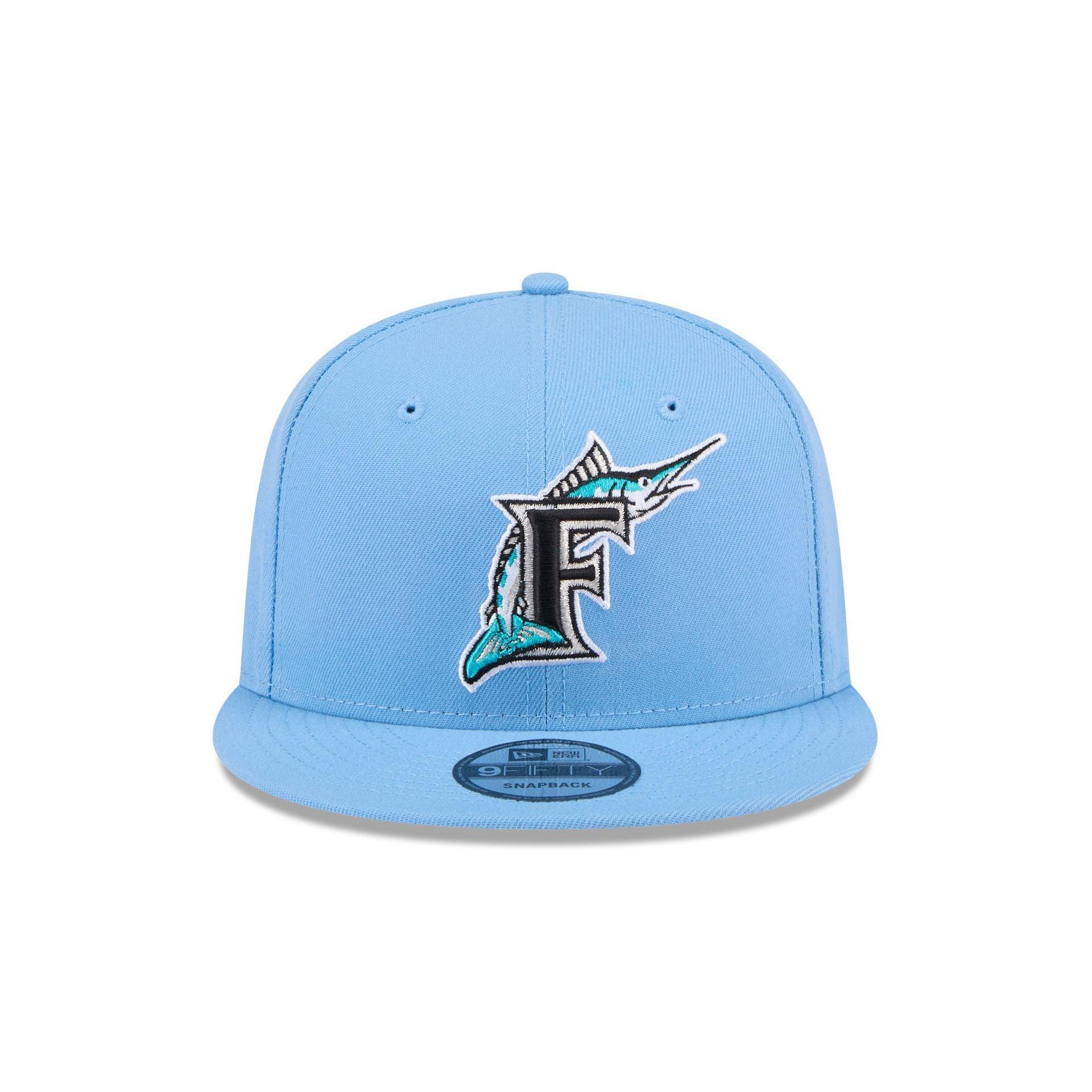 Miami Marlins Sky Blue 9FIFTY Snapback Hat Male Product Image