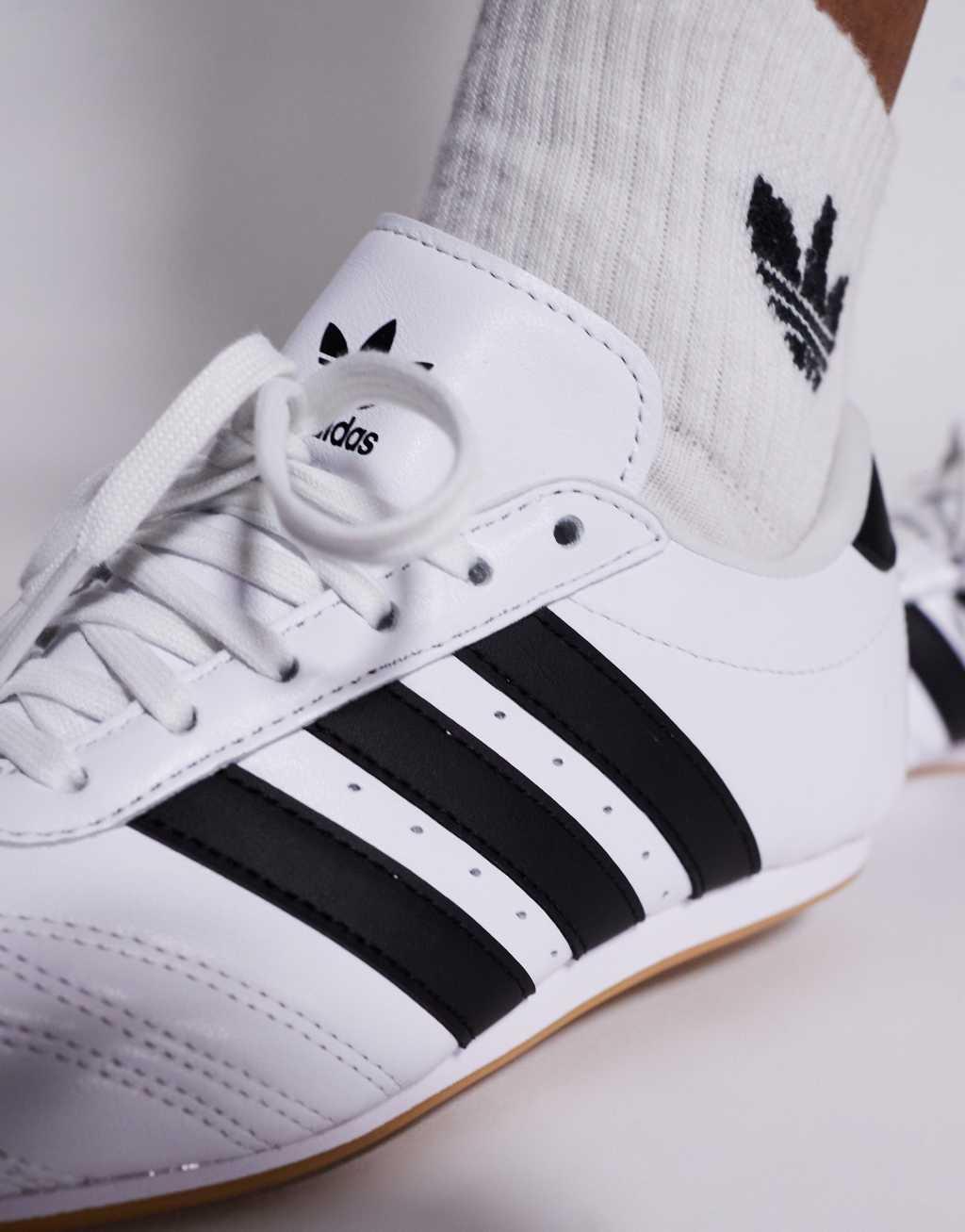 adidas Originals Taekwondo lace-up sneakers in white and black Product Image