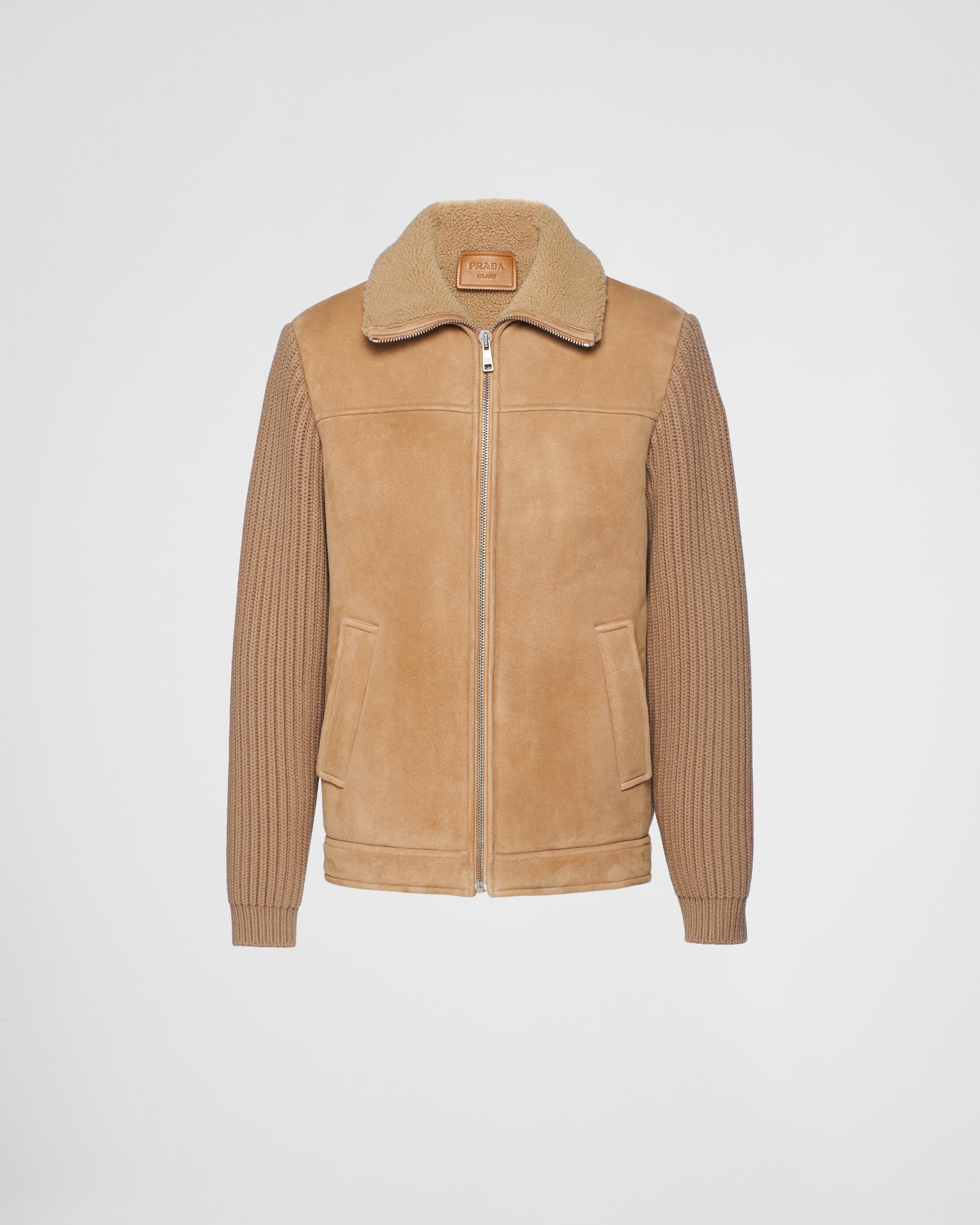 Shearling and knit jacket Product Image