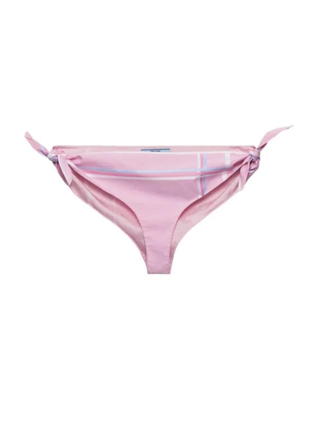 Cotton bikini briefs in a check pattern Product Image