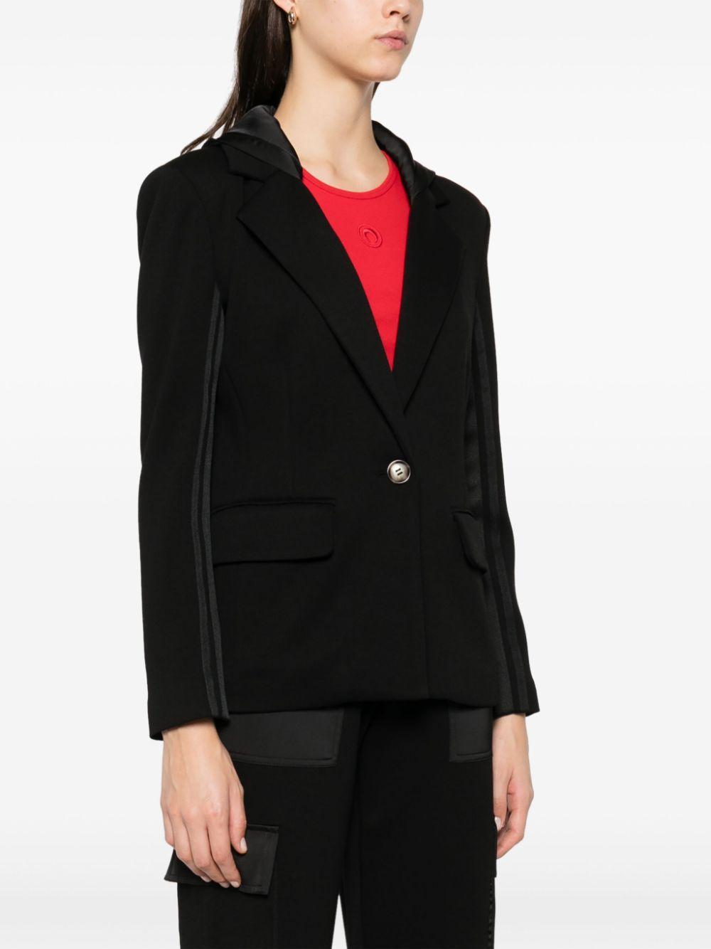 detachable-hood jersey blazer Product Image