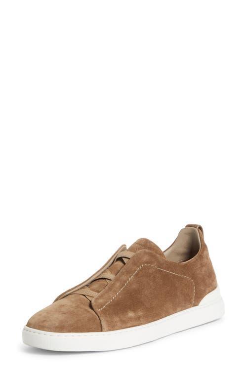 ZEGNA Triple Stitch Suede Slip-On Sneaker Product Image