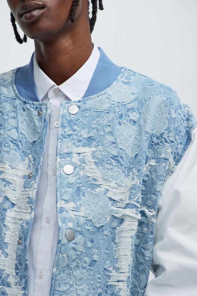 Inspired Denim Bomber Jacket - Light Wash Product Image