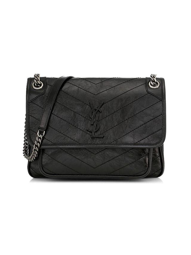 Womens Niki Medium Chain Bag In Crinkled Leather Product Image