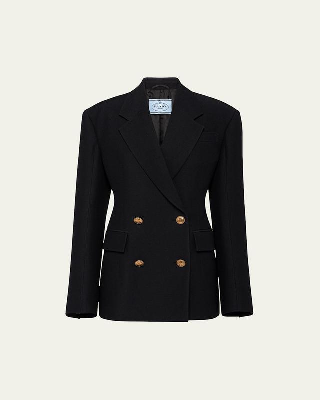 Womens Double-Breasted Tricotine Blazer Product Image