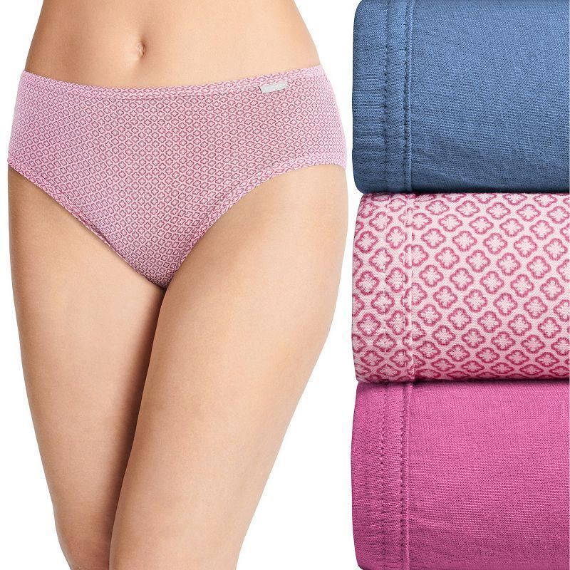 Womens Jockey Elance 3-Pack Hipster Panty Set 1488 Pink Product Image