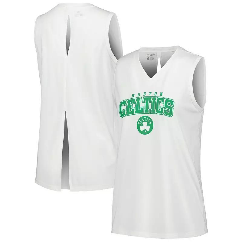 Womens Levelwear Boston Celtics Paisley Peekaboo Tank Top Product Image