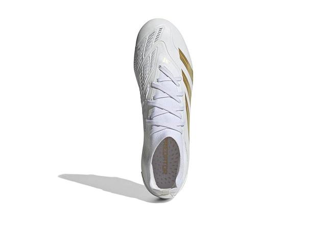 adidas Predator PRO Football Boots Firm Ground (White Metallic/Sandy Beige Metallic) Men's Soccer Shoes Product Image