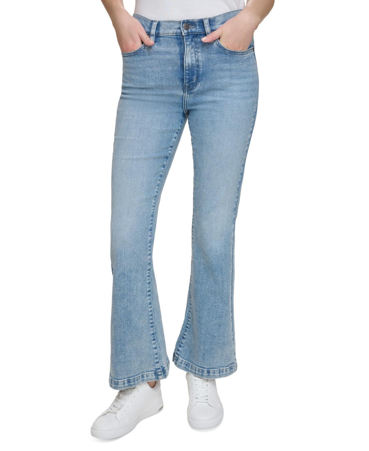 Dkny Jeans Womens High-Rise Kick-Flare Jeans Product Image