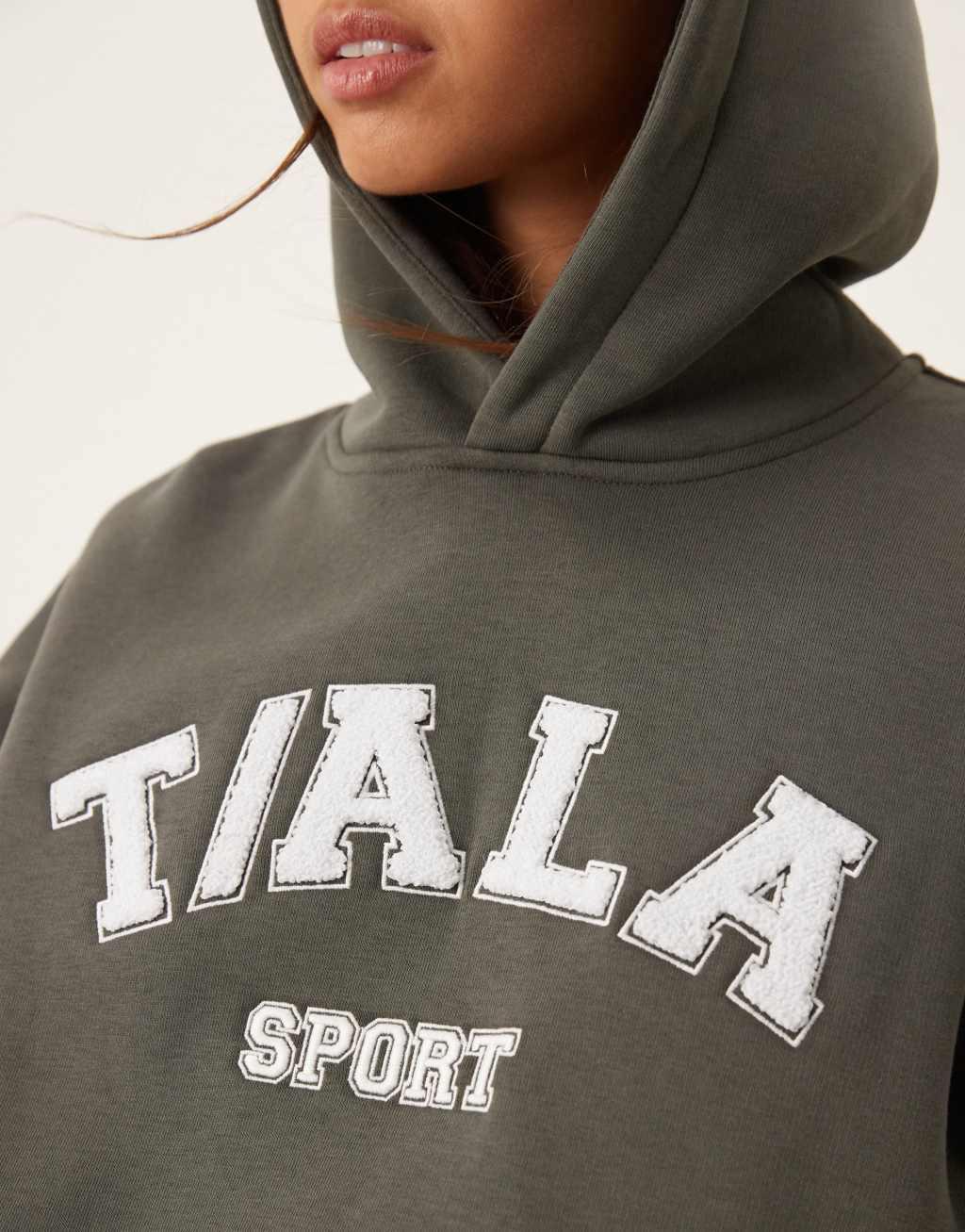 Tala logo hoodie in green Product Image