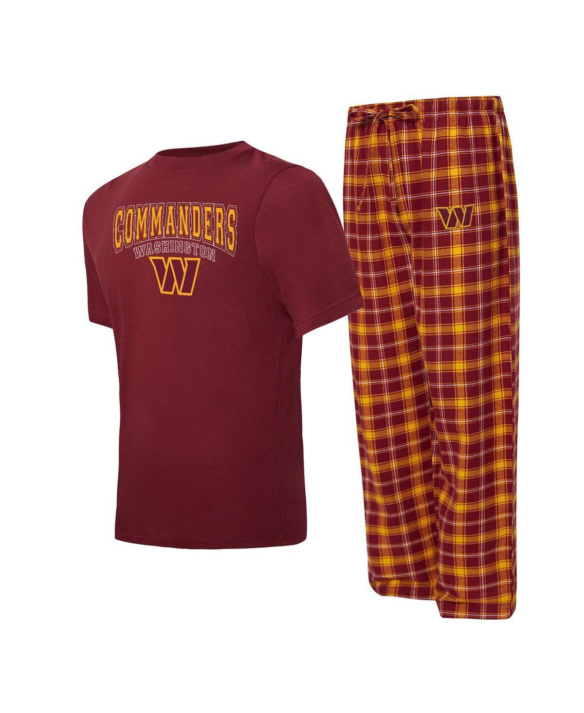 Mens Concepts Sport Burgundy Washington Commanders Arctic T-shirt and Pajama Pants Sleep Set - Burgundy Product Image